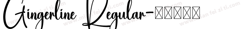 Gingerline Regular字体转换